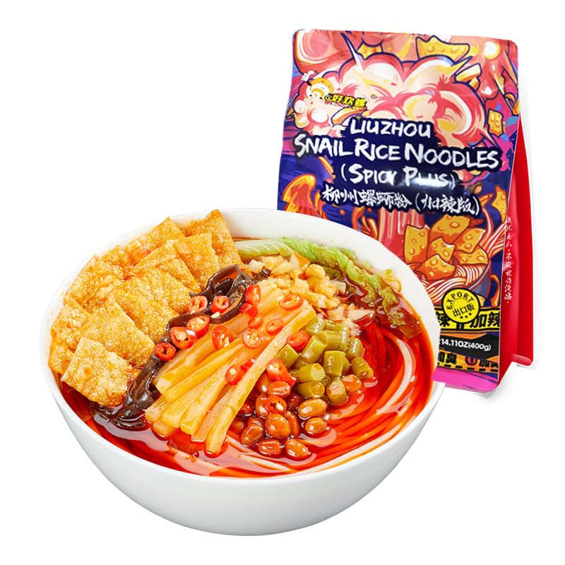 Amazon.co.jp: 好歡螺 螺螄粉 加辣加臭 400g 螺師粉 柳州螺螄粉 中華